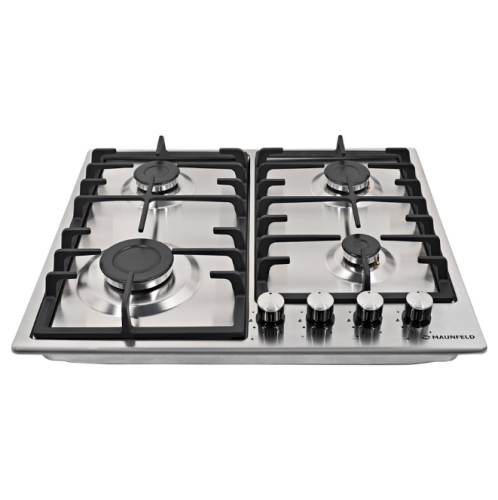 Газовая варочная панель MAUNFELD (Маунфилд) EGHS.64.3CS/G нержавеющая сталь + ВИДЕО О ТОВАРЕ