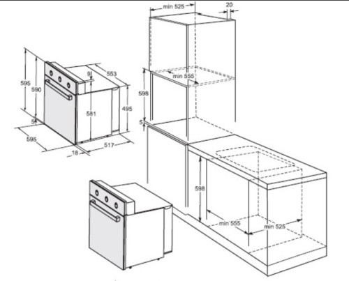 Электрический духовой шкаф DARINA (Дарина) 1V5 BDE 111 705 B