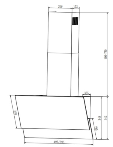 Вытяжка Elikor (Эликор) VERTEX WH 60