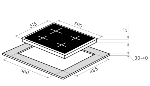 Газовая варочная панель MAUNFELD (Маунфилд) EGHG.64.43CW/G