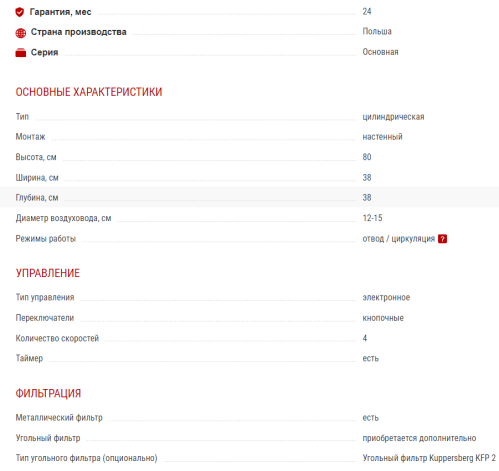 Вытяжка Kuppersberg (Купперсберг) WL-TUBA X