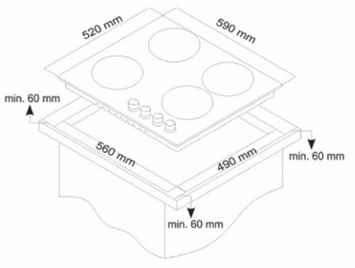 Комбинированная варочная панель Simfer (Симфер) H60V31O517