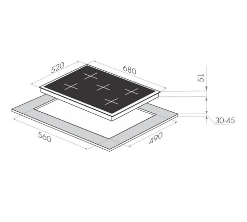Газовая варочная панель MAUNFELD (Маунфилд) MGHG.75.13W