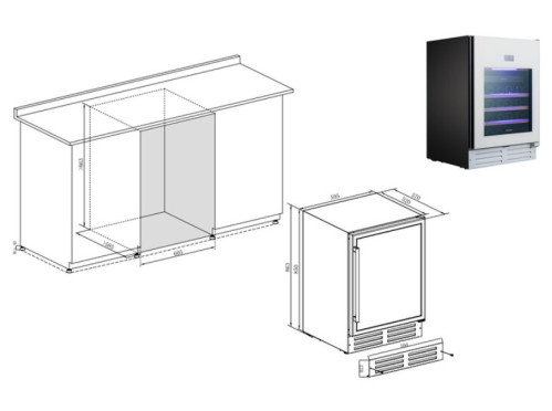 Винный шкаф Temptech (Темптек) EX60DRW
