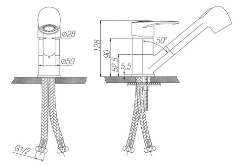 Смеситель для кухни Paulmark (Паульмарк) Holstein Ho214014-331, белый