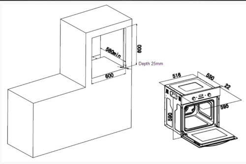 Электрический духовой шкаф Weissgauff (Вайсгауф) EOA 991 PDW