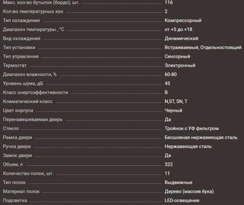 Винный шкаф Meyvel (Мейвел) MV116-KST2
