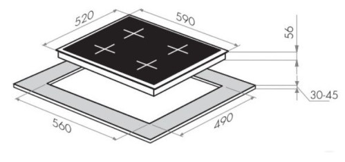 Индукционная варочная панель MAUNFELD (Маунфилд) MVI 59.2FL-GR