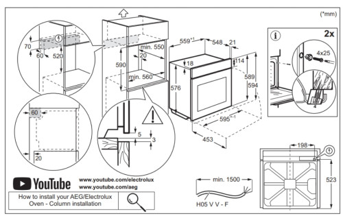 Электрический духовой шкаф Electrolux (Электролюкс) EOD5H70Z
