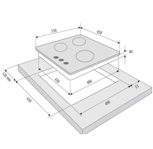 Газовая варочная панель Fornelli (Форнелли) PGA 45 TORDO