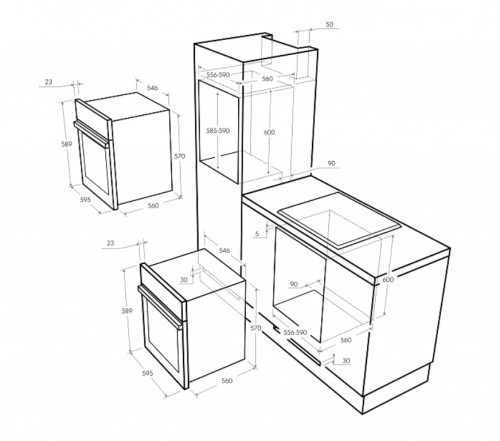 Электрический духовой шкаф MAUNFELD (Маунфилд) MEOFE.676RBG2.TMS