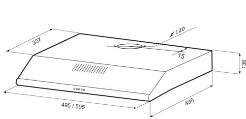Вытяжка Krona (Крона) OLIVIA 500 inox PB