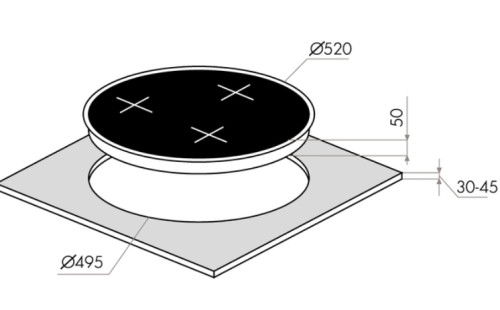 Газовая варочная панель MAUNFELD (Маунфилд) EGHG.43.23CW/G