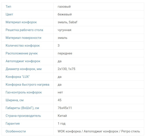 Газовая варочная панель RICCI (Риччи) HBS3701R