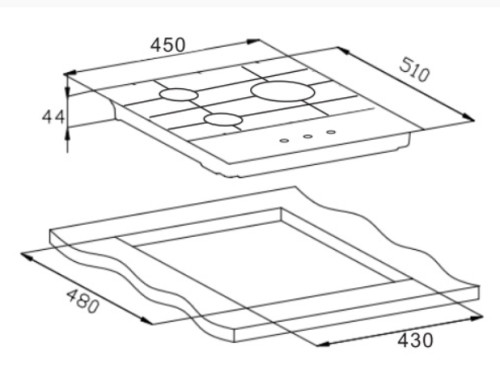 Газовая варочная панель Weissgauff (Вайсгауф) HGG 451 BGh