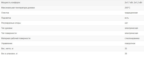 Электрическая плита Weissgauff (Вайсгауф) WES E2V12 WS