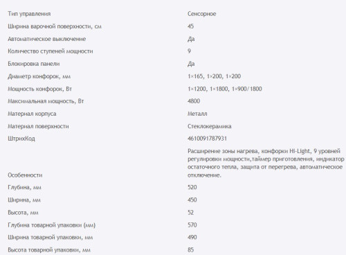Электрическая варочная панель HOMSair (ХОМСэйр) HVC43DBK
