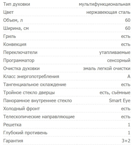 Электрический духовой шкаф Zigmund-Shtain (Зигмунд Штайн) EN 120.512 S