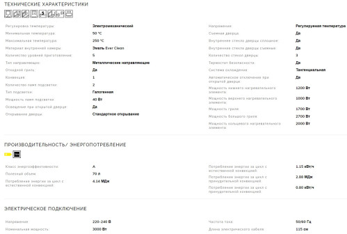 Электрический духовой шкаф Smeg (Смег) SF6905N1