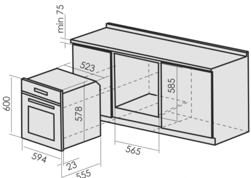 Электрический духовой шкаф MBS DE-602