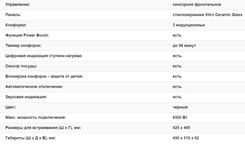 Индукционная варочная панель Weissgauff (Вайсгауф) HI 430 B