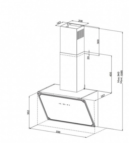 Вытяжка Korting (Кёртинг) KHC 69059 RGB
