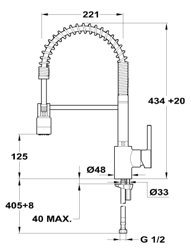 Смеситель Florentina Орион MF, цвет хром
