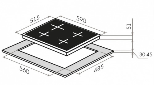 Газовая варочная панель MAUNFELD (Маунфилд) EGHG.64.1CBGI/G