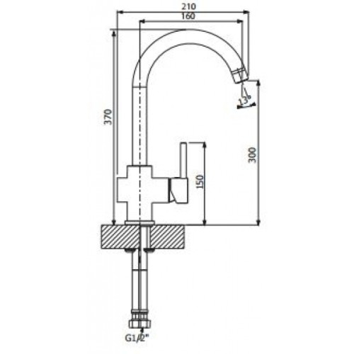 Смеситель для кухни Dr.Gans DG-04, латте