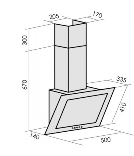Вытяжка MBS GALTONIA 150 GLASS WHITE