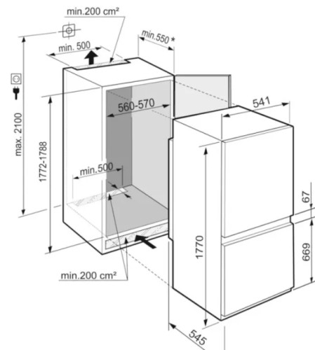 Встраиваемый холодильник Liebherr (Либхер) ICBNSD 5123