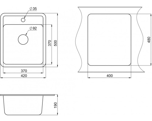 Кухонная мойка GRANULA (Гранула) GR-4202 (Standart) бежевый