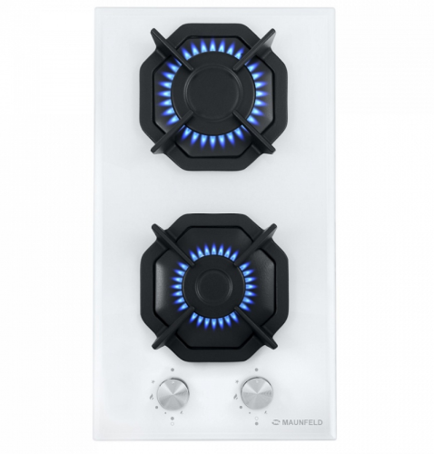 Газовая варочная панель MAUNFELD (Маунфилд) EGHG.32.2CW/G белый + ВИДЕО О ТОВАРЕ