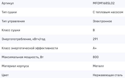 Сушильная машина MAUNFELD (Маунфилд) MFDM168SL02
