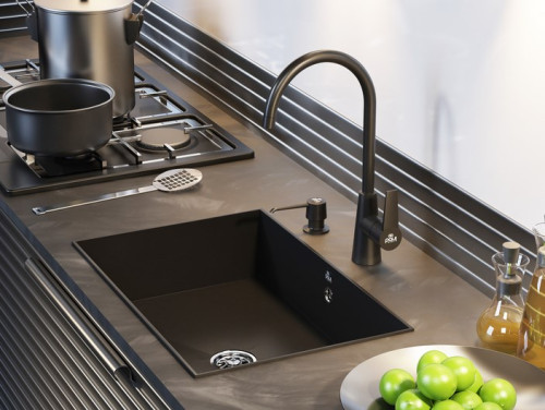 Смеситель для кухни Paulmark (Паульмарк) Holstein Ho212065-401, антрацит