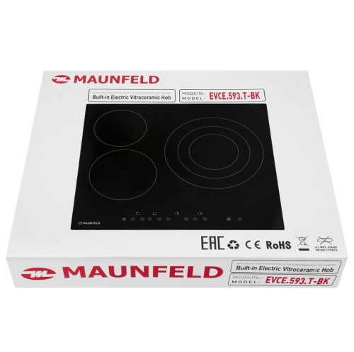 Электрическая варочная панель MAUNFELD (Маунфилд) EVCE.593.T-BK + ВИДЕО О ТОВАРЕ