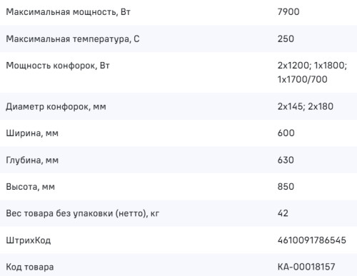 Электрическая плита MAUNFELD (Маунфилд) MEC67CW08TD