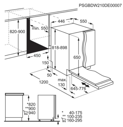 Встраиваемая посудомоечная машина Electrolux (Электролюкс) EEM23100L