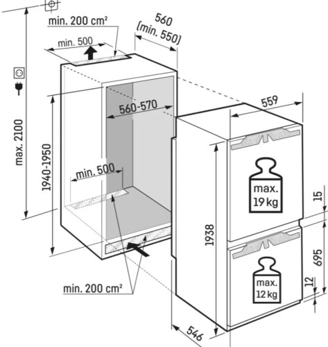 Встраиваемый холодильник Liebherr (Либхер) ICNd 5603