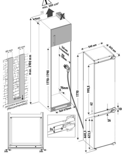 Встраиваемый холодильник Krona (Крона) BALFRIN