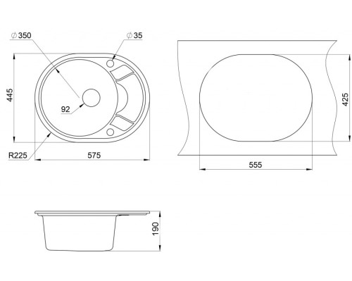Кухонная мойка Granula (Гранула) GR-5802 es, эспрессо