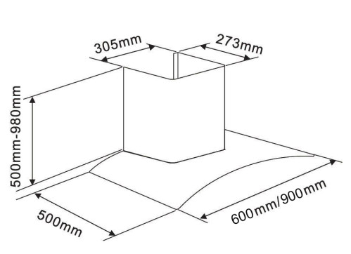 Вытяжка MAUNFELD (Маунфилд) Ancona plus A 60 нержавейка прозрачное стекло