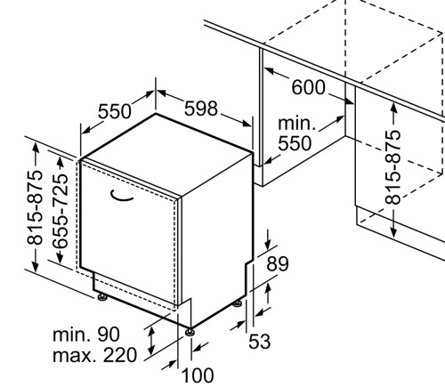 Встраиваемая посудомоечная машина Bosch (Бош) SMV24AX03E