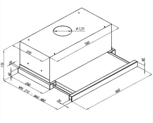 Вытяжка Kuppersberg (Купперсберг) SLIMLUX IV 60 GB