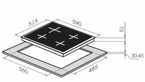 Газовая варочная панель MAUNFELD (Маунфилд) EGHE.64.3EW/G белый