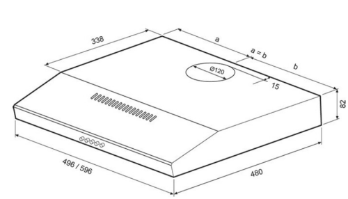 Вытяжка Krona (Крона) Ermina 600 black pb