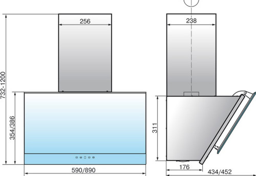 Вытяжка Elikor (Эликор) Жемчуг 60 антрацит/черный