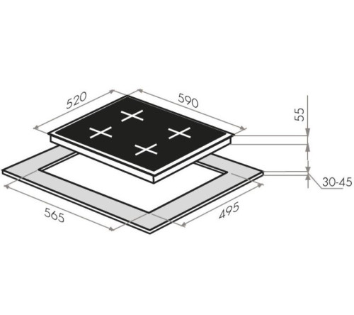 Индукционная варочная панель MAUNFELD (Маунфилд) EVI.594-FL2-BK + ВИДЕО О ТОВАРЕ