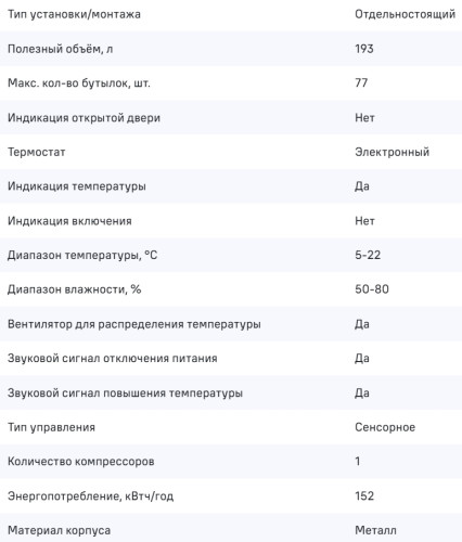 Винный шкаф MAUNFELD (Маунфилд) MFWC-201D77
