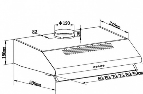 Вытяжка MAUNFELD (Маунфилд) MP-1 50 White